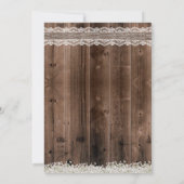 Rustic Daisy Flowers Lace & Twine country Wedding Kaart (Achterkant)