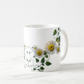 Rustic Daisy Green Ivy Botanical Classic Mug Koffiemok (Voorkant rechts)