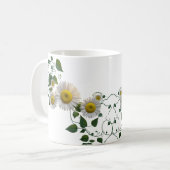 Rustic Daisy Green Ivy Botanical Classic Mug Koffiemok (Voorkant links)