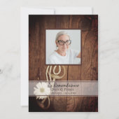 Rustic Daisy Horse Bijt Western Dood Jubileum Kaart (Voorkant)