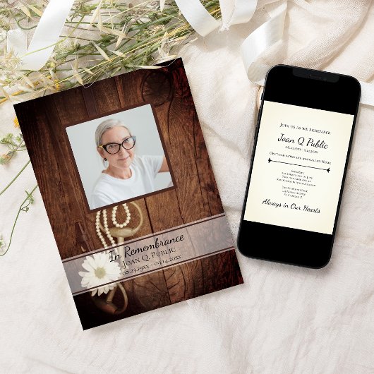 Rustic Daisy Horse Bijt Western Dood Jubileum Kaart