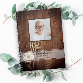 Rustic Daisy Horse Bit Funeral Memorial Gastboek Notitieboek