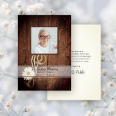 Rustic Daisy Horse Bit Funeral Memorial Sympathie Bedankkaart