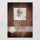 Rustic Daisy Horse Bit Westerne begrafenis Programmakaart (Voorkant)