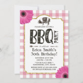 Rustic Daisy Pig Roast BBQ roze gefingeerde dag Kaart (Voorkant)