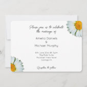 Rustic Daisy Summer Wedding Invitation Kaart (Achterkant)