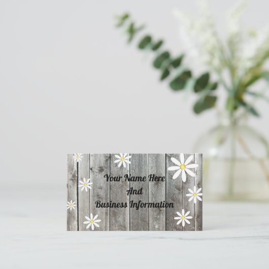 Rustic Daisy Visitekaartje (Staand voorkant)