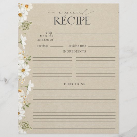 Rustic Daisy Vrijgezellenfeest Recept Multomap Pag (Voorkant)