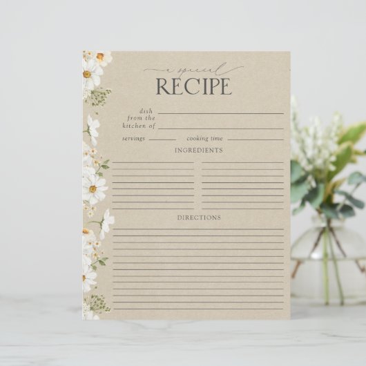 Rustic Daisy Vrijgezellenfeest Recept Multomap Pag (Staand voorkant)