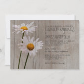 Rustic Daisy Wedding Invitations Kaart (Voorkant)
