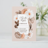 Rustic Daisy Wedding RSVP (Staand voorkant)