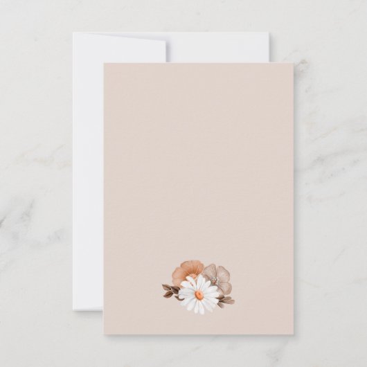 Rustic Daisy Wedding RSVP (Achterkant)