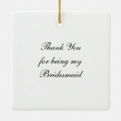 Rustic Daisy Woodland Wedding Bridesmaid Dank je Keramisch Ornament (Achterkant)