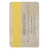 Rustic Damask bewaar de Datum Magnet, Geel Magneet (Verticaal)