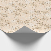 Rustic Dandelion Flower Pattern Cadeaupapier (Hoek)