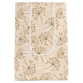 Rustic Dandelion Flower Pattern Medium Cadeauzakje (Achterkant)