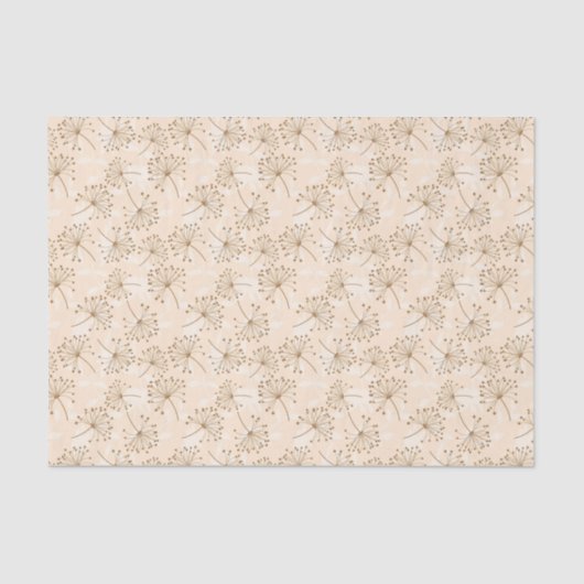 Rustic Dandelion Flower  Pattern Tissuepapier (Voorkant)