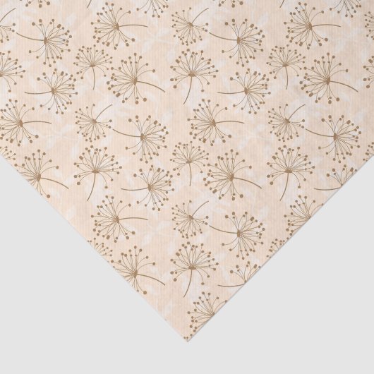 Rustic Dandelion Flower Pattern Tissuepapier (Detail)