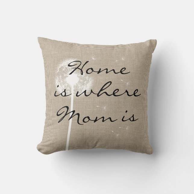 Rustic Dandelion Home is waar mama kussen is (Voorkant)