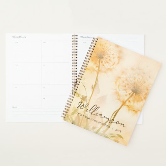 Rustic Dandelion Our Family Life  Planner (Display)
