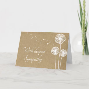 Rustic Dandelion Sympathie Kaart