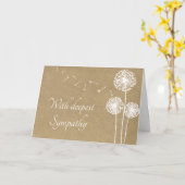 Rustic Dandelion Sympathy Kaart (Gele Bloem)