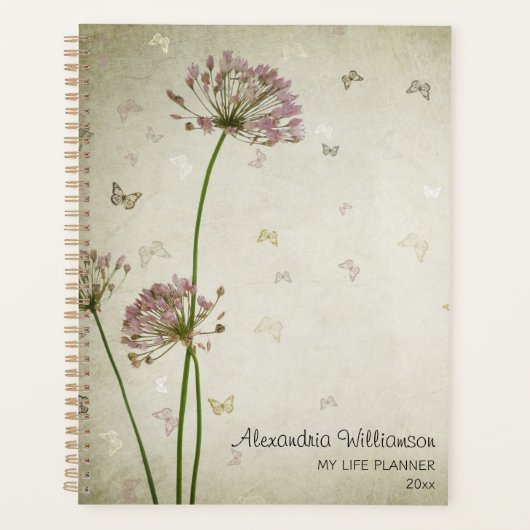 Rustic Dandelions & Butterflies Planner (Voorkant)