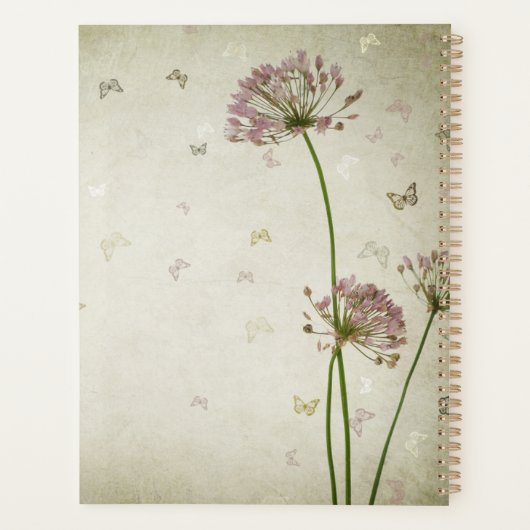 Rustic Dandelions & Butterflies Planner (Achterkant)