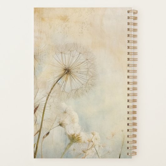 Rustic Dandelions Planner (Achterkant)