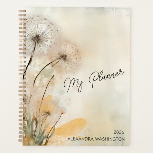 Rustic Dandelions Planner (Voorkant)