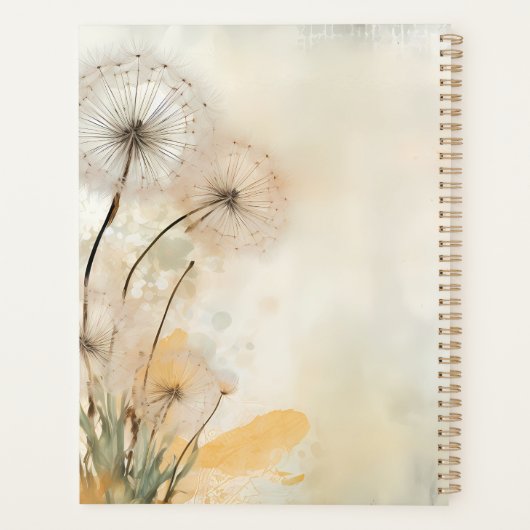 Rustic Dandelions Planner (Achterkant)
