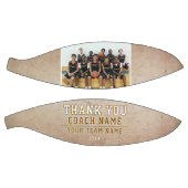 Rustic Dank je Coach Team Naam Foto Basketbal (Panelen)