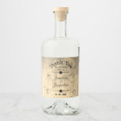 Rustic Dank u Gift Script Names Chic Wedding Likeurfles Etiket (Voorkant)