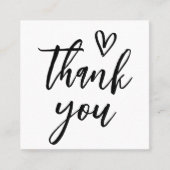 Rustic dank u manuscript vierkante visitekaartje (Voorkant)