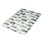 Rustic Dark Green Cactus Desert Pattern Badmat (Gekanteld)