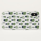 Rustic Dark Green Cactus Desert Pattern Case-Mate iPhone Case (Achterkant (horizontaal))