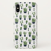 Rustic Dark Green Cactus Desert Pattern Case-Mate iPhone Case (Achterkant)