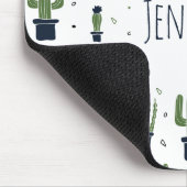 Rustic Dark Green Cactus Desert Pattern Muismat (Hoek)