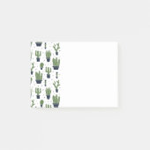 Rustic Dark Green Cactus Desert Pattern Post-it® Notes (Voorkant)