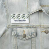 Rustic Dark Green Cactus Desert Pattern Professie Naamplaatje (In situ)