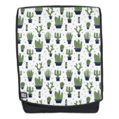 Rustic Dark Green Cactus Desert Pattern Rugtassen (Voorkant)