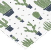 Rustic Dark Green Cactus Desert Pattern Tafelkleed (Gekanteld)