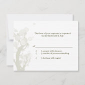 Rustic Dark Green Wedding RSVP (Achterkant)