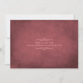 Rustic Dark Red Vineyard Wedding Shower Kaart (Achterkant)