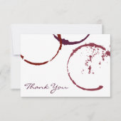 Rustic Dark Red Wine Stain Wedding Bedankkaart (Voorkant)