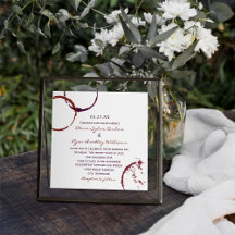 Rustic Dark Red Wine Stain Wedding