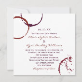 Rustic Dark Red Wine Stain Wedding Kaart (Voorkant)