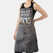 Rustic Dark Wood Beste vader 3 Foto's Keepslag Schort (Insitu)