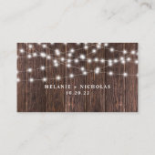 Rustic Dark Wood en lantaarns trouwreceptie Informatiekaartje (Achterkant)