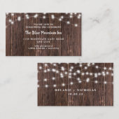 Rustic Dark Wood en lantaarns trouwreceptie Informatiekaartje (Voorkant / Achterkant)